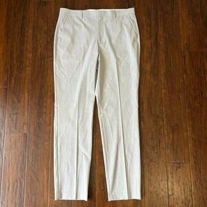 EXPRESS Dress Pants Light Gray Slim Fit Stretch Preppy Trousers NWT